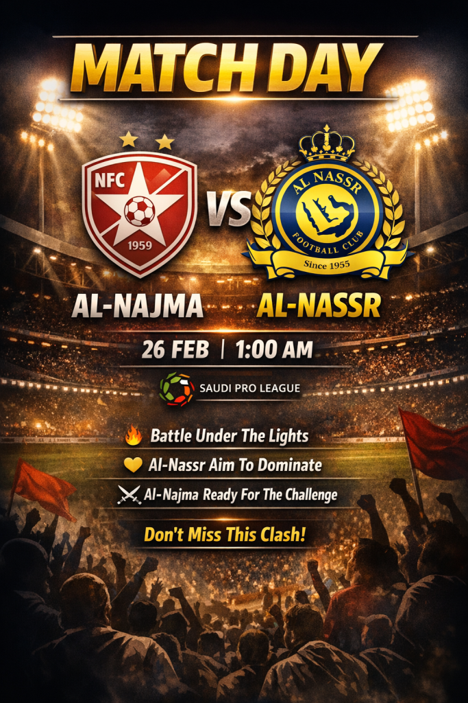 Al-Najma vs Al-Nassr: Late-Night Saudi Pro League Showdown