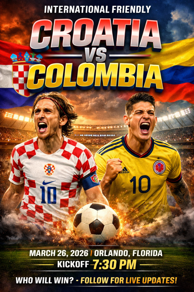 Croatia vs Colombia Result & Goals Orlando Football Match 2026