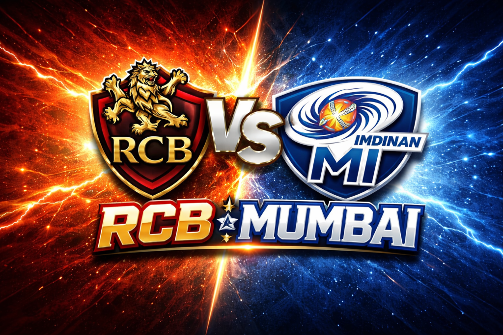 Live Score Update RCB vs Mi IPL 2026 Match 20